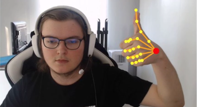 An application that tracks your hand using the webcam